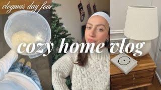 HOME VLOG: a cozy weekend at home  baking bread, barre, + mom visits {vlogmas day 4}