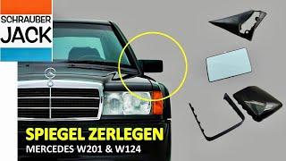 Dismantling exterior mirrors Mercedes W124 and W201