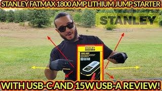 Stanley FatMax 1800 Amp, Lithium Jump Starter with 30W USB-C and 15W USB-A Review!