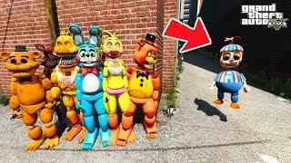 GTA 5 FNAF ANIMATRONICS - HOW FREDDY AND ANIMATRONICS RECEIVED THE SECRET BALUN BOY