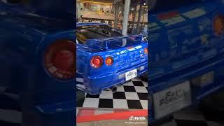 blue Nissan skyline r34 fast and furious #jdm #tokyodrift