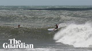 Large surf, erosion and winds lash Queensland coast ahead of Tropical Cyclone Alfred