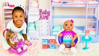 Baby Alive Doll Goes For A Stroller Ride| Kel and Kyl's Playhouse