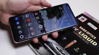 Как быстро наклеить ультрафиолетовое защитное стекло на смартфон: UV для OnePlus 9 Pro