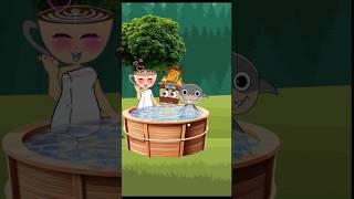 POV: Ballerina Cappuccino and Cappuccino Assassino at the pool l Sprunki Italian Brainrot #animation