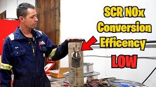 SCR NOx Conversion Efficiency LOW fault code on semi trucks