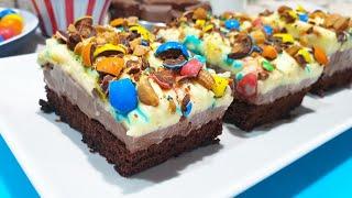 Cake with cocoa and M&M candy | AdeLina's Kitchen