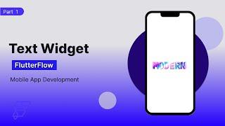 Text Widget in FlutterFlow Sign In and Sign Up screens | Figma | Design for beginners Easy Tutorial