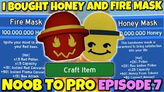 I BOUGHT HONEY AND FIRE MASK... - Bee Swarm Simulator NOOB to RED HIVE PRO Episode 7