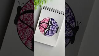 Healing Through Art: Butterfly Mandala Therapy 🩷 #artshorts #mandalashorts #butterfly #art