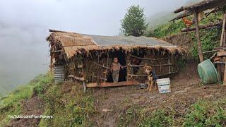 This is Himalayan Nepali Village Lifestyle | Organic Food Cooking in Countryside Nepal | Rainy Day