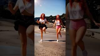 Touch in the night- AI redhead girls shuffle dance- AI beautiful girls #shuffle  #shuffledance