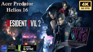 RTX 4080 Mobile 175W Resident Evil 2 REMAKE  : Acer Predator Helios 16 Gaming Test