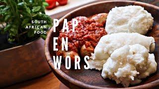 South African Food| How To Cook Pap| Pap en Wors|Maize meal| Easy South African recipes|