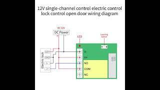 How to connect 12V 1 CH remote control switch module to 12V load, door lock switch, non-12V load