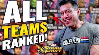BUILD FOR 2025! ALL TEAMS RANKED BEST TO WORST- June 2025 - Marvel Strike Force Tier List