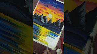 new poster colour scenery#shortsvideo #drawing #shreyansh jain art