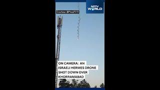 Caught On Camera: Israeli Hermes Drone Shot Down Over The Western Iranian City Of Khorramabad
