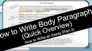 How to Write an Essay: Body Paragraphs (with Worksheet)