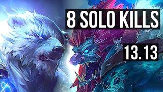 VOLI vs TRUNDLE (TOP) | 8 solo kills, 9/1/2, Legendary, 400+ games | EUW Master | 13.13