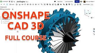 OnShape CAD 3D full course step-by-step