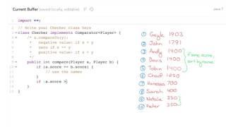 Algorithms: Sort An Array with Comparator