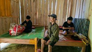 The homeless boy and the poor girl worked with their uncle to design windows and beds from wood