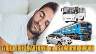 Тушда поезд автобус ва автомобил куриш | Tushda poyezd avtobus va avtomobil ko'rish