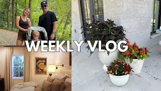 VLOG: Fun Surprise/News! Plant Shopping & Fall Porch MAKEOVER, Guest Bedroom Tour | Julia & Hunter