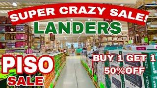 LANDERS | PART 1 | SUPER CRAZY SALE | PISO SALE | BUY 1 GET 1 50%OFF | SHOPPING TOUR | #Len TV Vlog