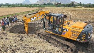 JCB JS205 Excavator Dig New Circular Well at Many Farmer’s together Own Expense