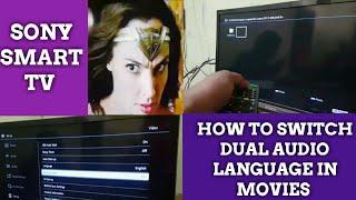 how to switch between dual audio in movies in sony tv