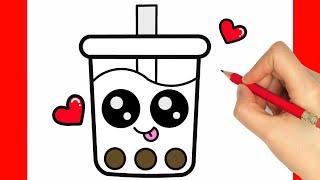 como dibujar un batido - how to draw milk shake - dibujos kawaii