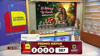 Resultado Premio Mayor Lotería de Bogotá, sorteo 2760 del 19 de septiembre de 2024