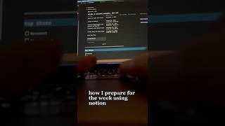 How I Plan for the Week Using NOTION ‍️