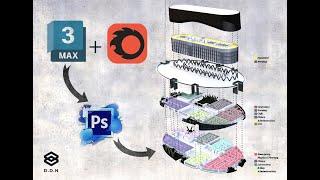 Create Horizontal Section in 3Dsmax and Adobe Photoshop