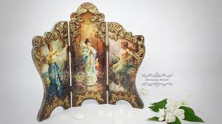 Decoupage # Women's portraits Hansa Zatzka  #itdcollection  #pentartofficial #pentart # DIY tutorial