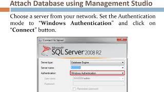 Steps to Restore Database from mdf File in SQL Server