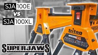 SuperJaws BATTLE!  - The Triton SJA100E vs SJA100XL Portable Foot Clamps