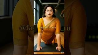  Desi Royal Beauty in Blush Gold Saree–Al's Stunning Tribute to Tradition#shorts#vira#exercise#ai.