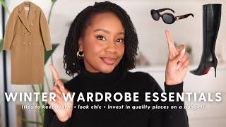 WINTER WARDROBE ESSENTIALS 2023 | HOW TO KEEP WARM, LOOK CHIC & BUY QUALITY FABRICS ON A BUDGET