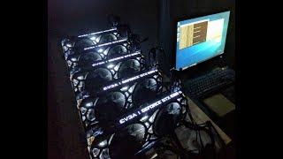 My first mining rig (5 x GTX 1080 ti) and problems I had setting it up to mine crypto currency.