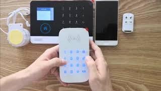 домашняя RFID Охранная ЖК-клавиатура wifi GSM сигнализация комплект