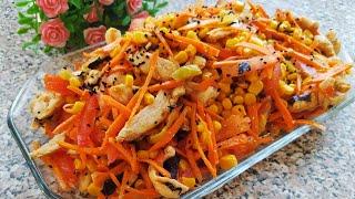 ️Tez hazırlanan dietik salat resepti./Вкусный ,диетический  салат