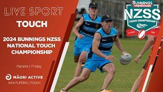 Day One | Boys | Auckland Grammar v New Plymouth Boys | Bunnings NZSS National Touch Championship