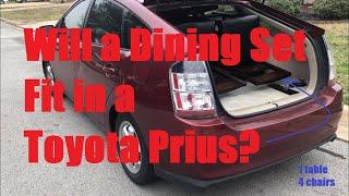 Will a Dining Set fit in a Toyota Prius? (Transporting 1 table & 4 chairs!)