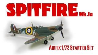 Airfix Spitfire Ia 1/72nd starter set review and full build - HD 720p