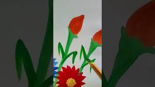 how to drawing tutorial  flowers design  very easy art #drawing #viral #short #youtubeshorts