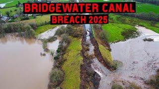 HUGE BRIDGEWATER CANAL BREACH! Drone Footage 2025