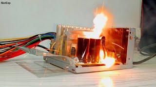 Crazy Explosion Experiment| Power supply go boom